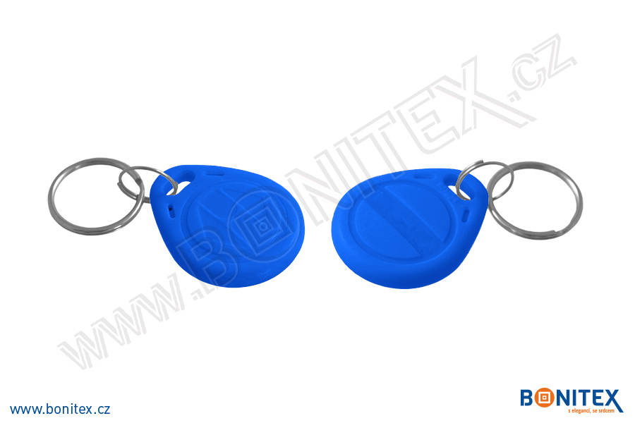 Klíčenka-ABS-35x28-tl.6mm-s RFID-13,56 MHz-modrá-botinex
