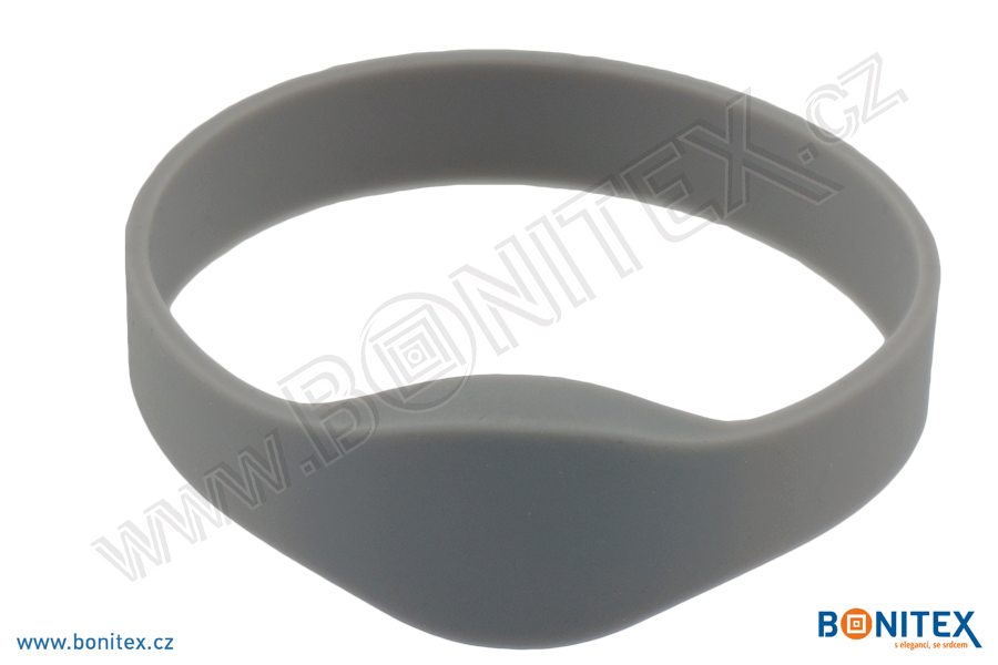 Náramek-silikon-kruh,pr.65mm-s RFID-13,56 MHz-šedý-botinex