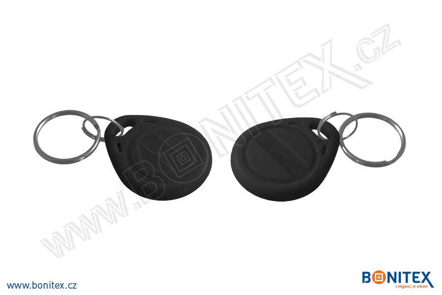 Klíčenka-ABS-35x28-tl.6mm-s RFID-13,56 MHz-černá-botinex