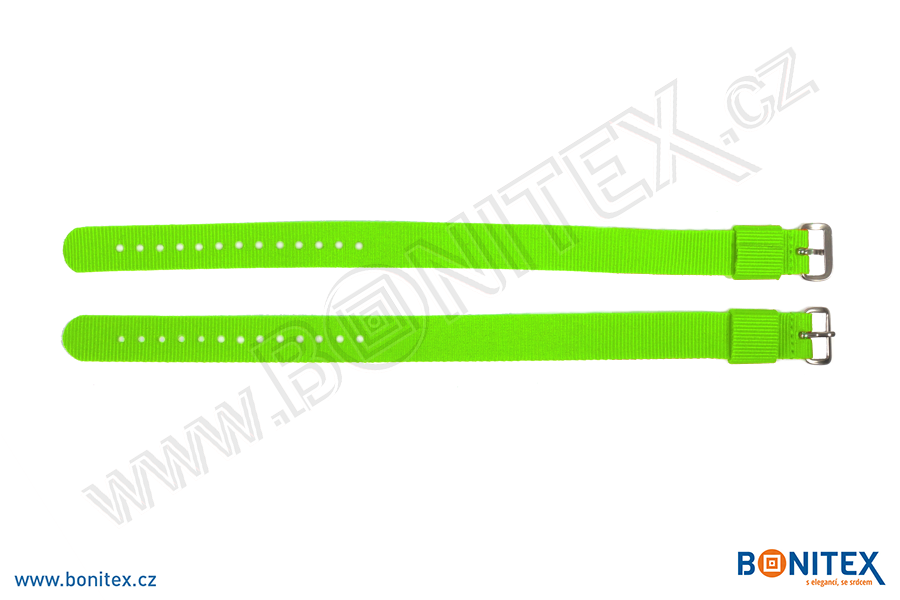 Náramek-nylon-INA55-samostatná nylonová páska,255-265x16mm,kov.spona 1-zelená-botinex