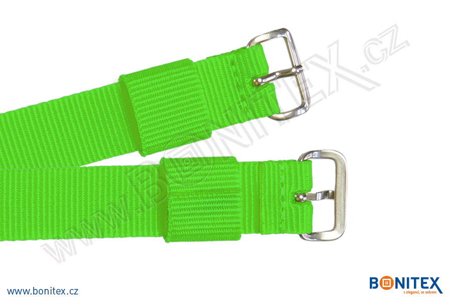 Samostatná nylonová páska pro náramek INA55, 255-265x16mm, kovová spona 1, zelená-botinex