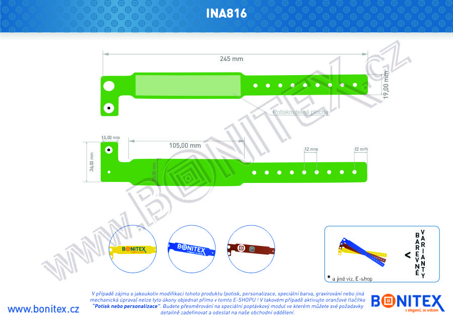 Náramek-Vinyl-01-245x25/19mm-zelený-botinex