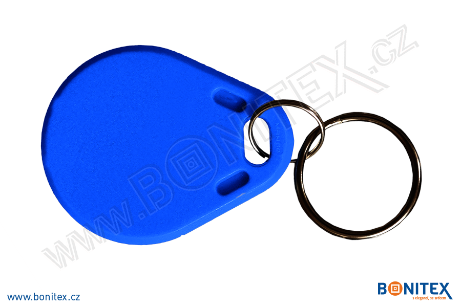 Klíčenka-ABS-40x32-tl.4,2mm-s RFID-125 kHz-modrá,tm.-botinex