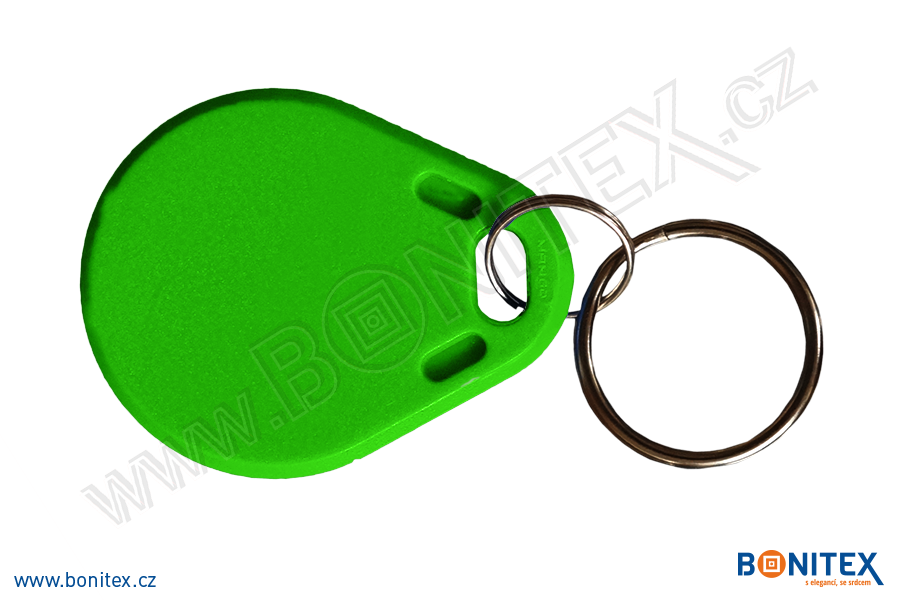 Klíčenka-ABS-40x32-tl.4,2mm-s RFID-125 kHz-zelená-botinex