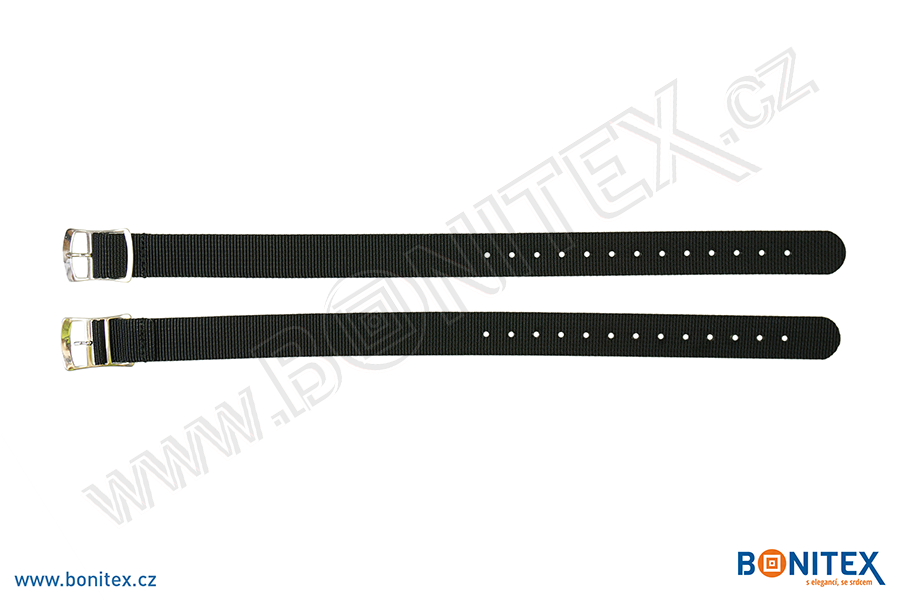 Náramek-nylon-INA55-samostatná nylonová páska,255-265x15mm,kov.spona 2-černá-botinex
