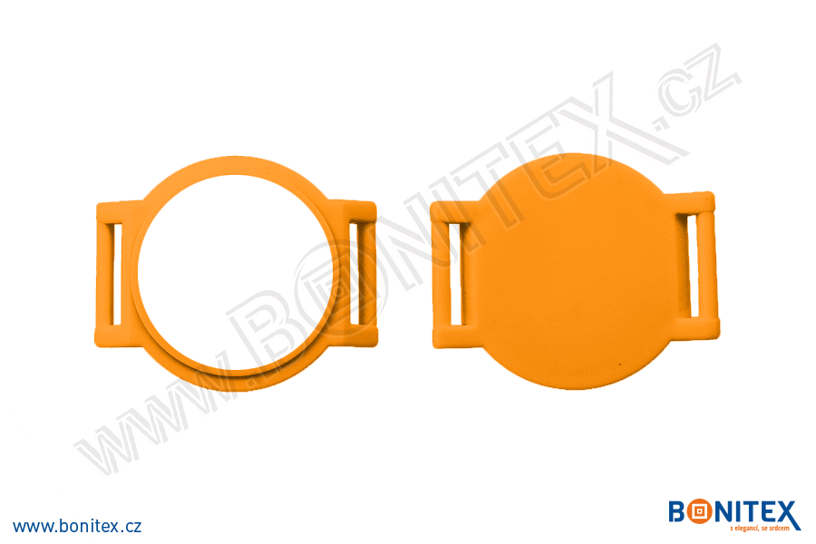Náramek-nylon-INA55-samostatné tělo s čipem-s RFID-13,56 MHz-oranžový/bílý střed-botinex