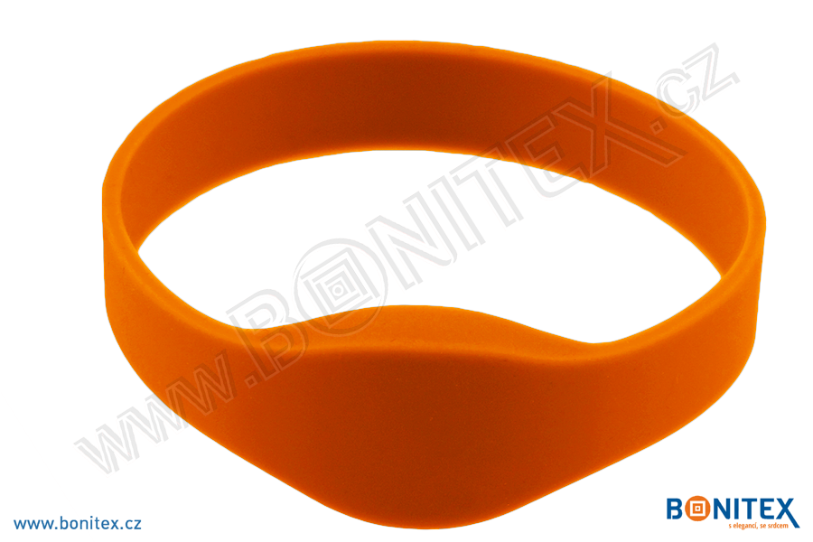 Náramek-silikon-kruh,pr.65mm-s RFID-13,56 MHz-oranžový-botinex