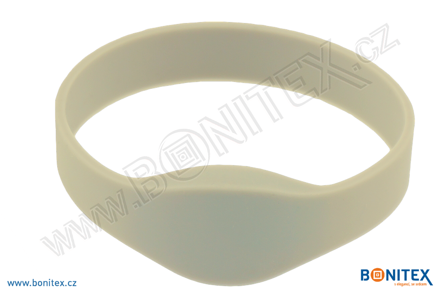Náramek-silikon-kruh,pr.74mm-s RFID-13,56 MHz-bílý-botinex