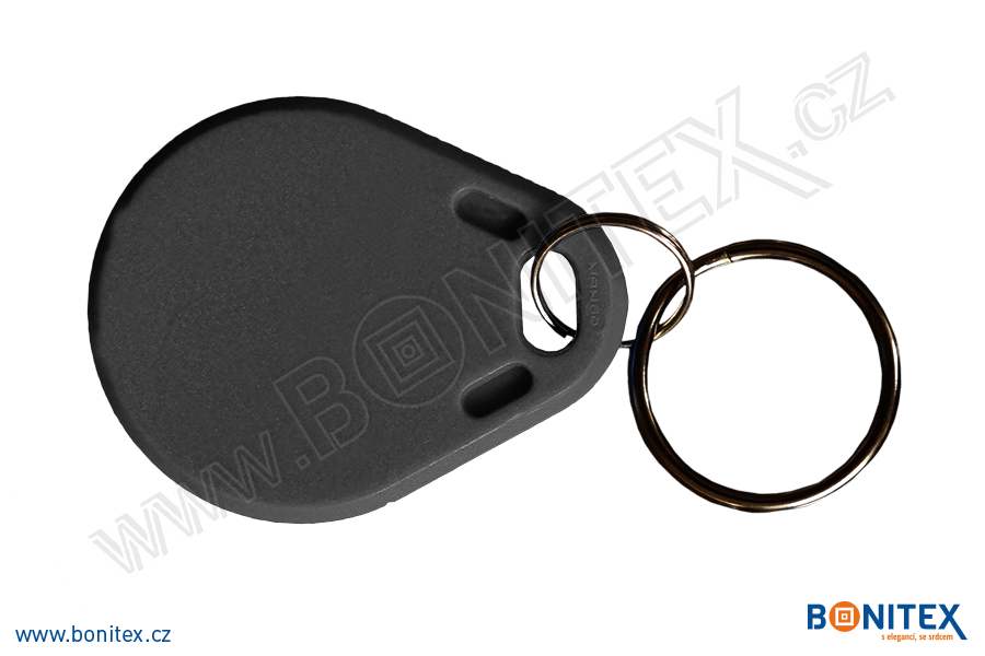 Klíčenka-ABS-40x32-tl.4,2mm-s RFID-13,56 MHz-černá-botinex