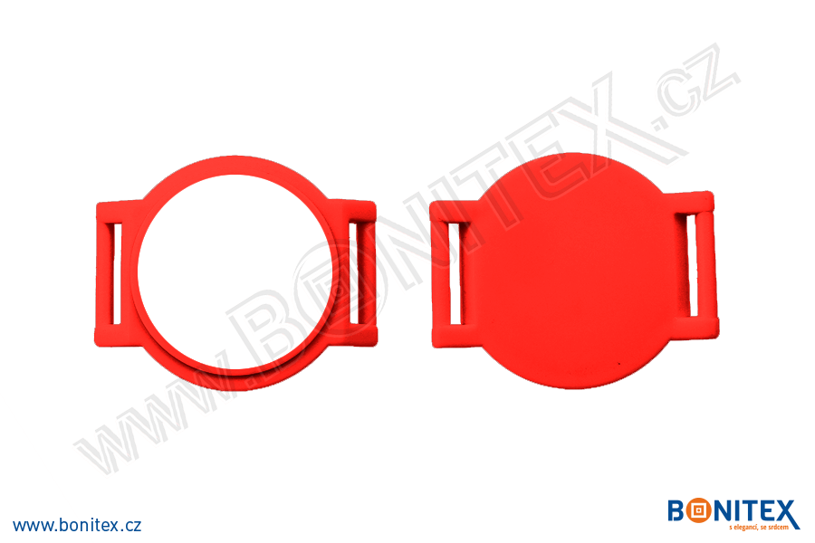 Náramek-nylon-INA55-samostatné tělo s čipem-s RFID-125 kHz-červený/bílý střed-botinex