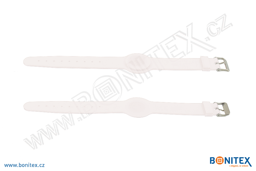 Náramek-silikon-242x20/35mm,kov.spona-s RFID-13,56 MHz-bílý-botinex