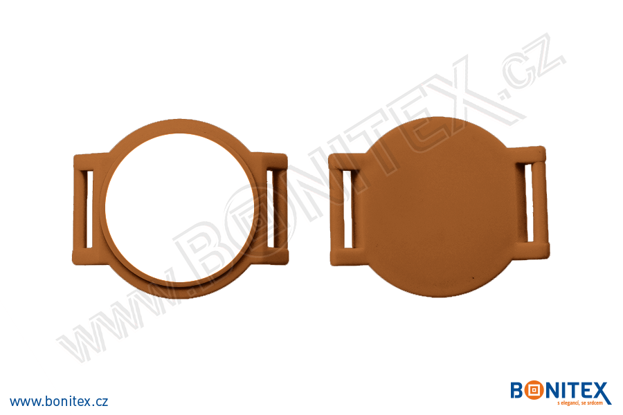 Náramek-nylon-INA55-samostatné tělo s čipem-s RFID-13,56 MHz-hnědý/bílý střed-botinex