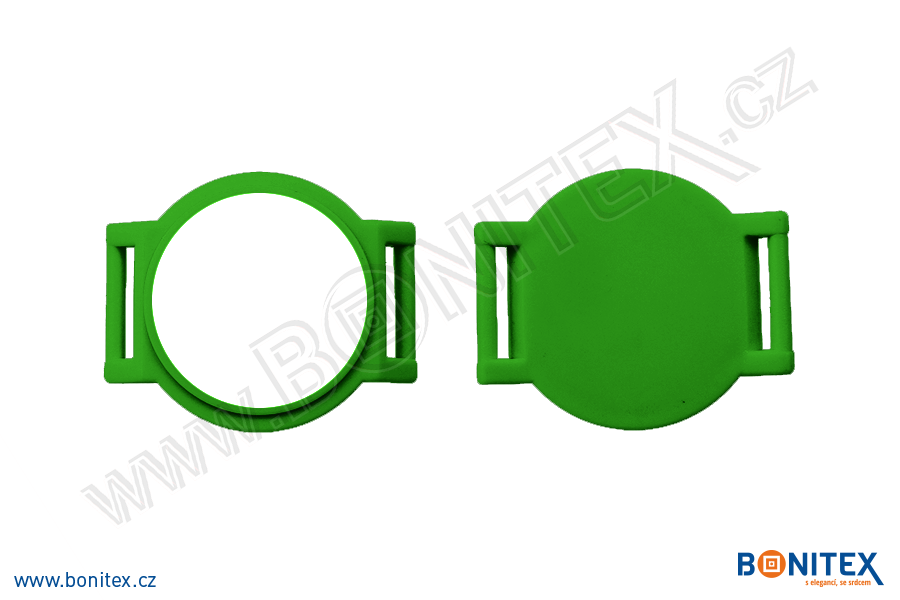 Náramek-nylon-INA55-samostatné tělo s čipem-s RFID-13,56 MHz-zelený tm./bílý střed-botinex