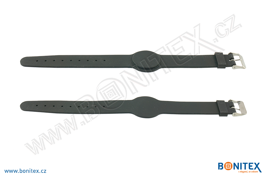 Náramek-silikon-242x20/35mm,kov.spona-s RFID-125kHz-černý-botinex