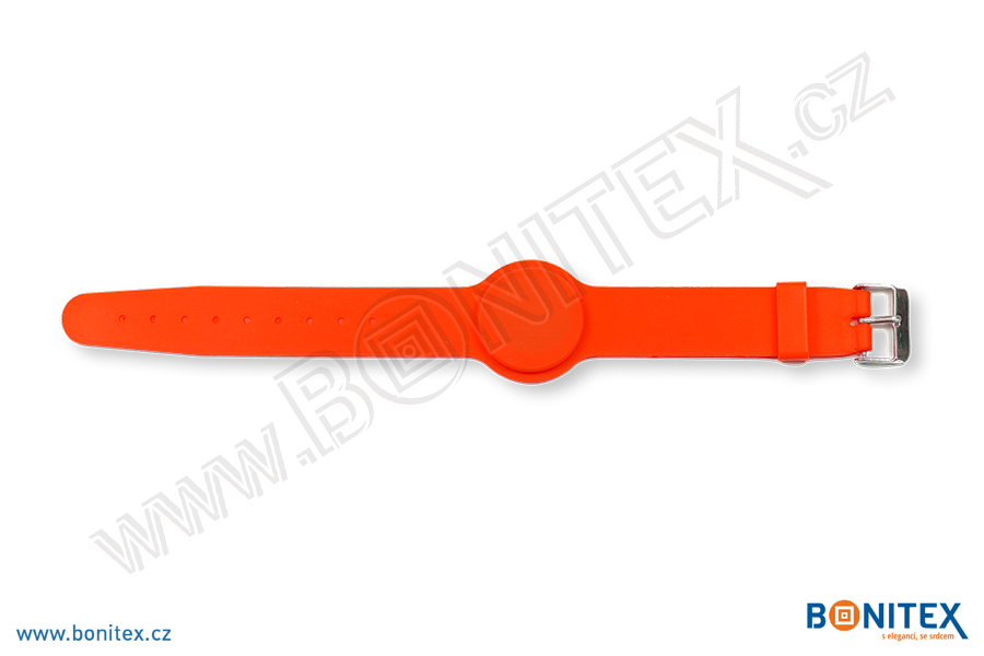 Náramek-silikon-242x20/35mm,kov.spona-s RFID-125kHz-červený-botinex